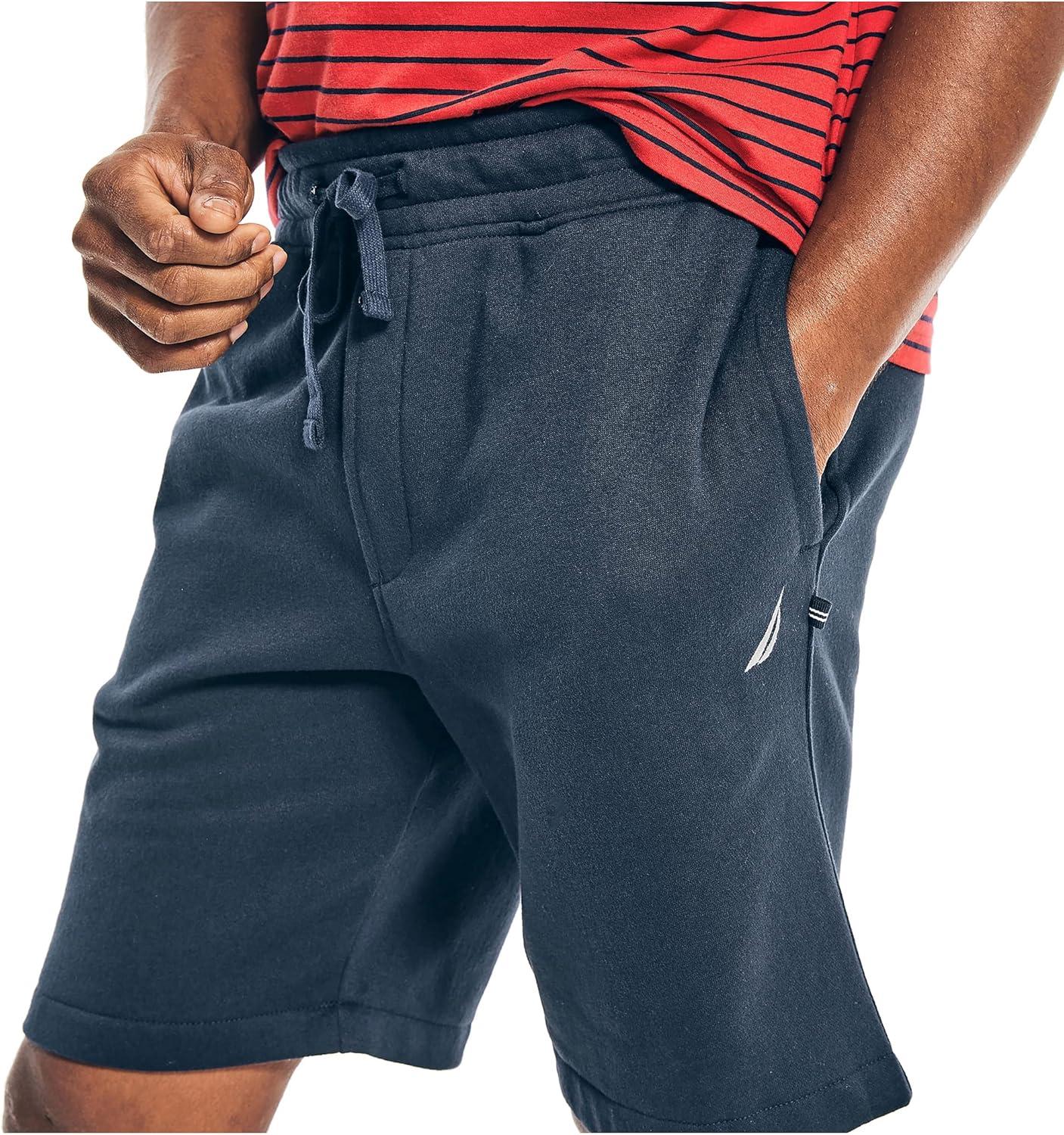 imageNautica Mens 9quot Solid Fleece ShortTrue Navy