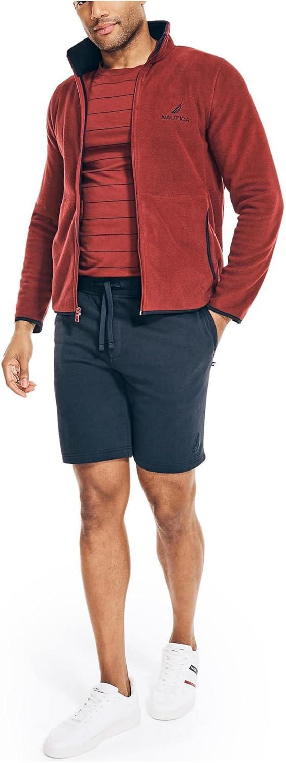 imageNautica Mens 9quot Solid Fleece ShortTrue Navy