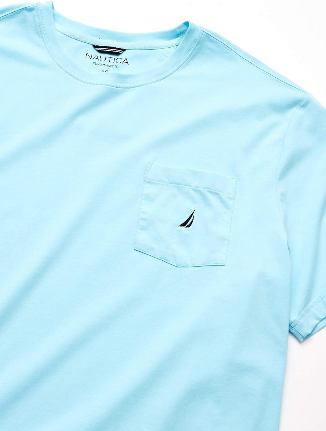 imageNautica Mens Classic Fit Pocket TShirtBright Aqua