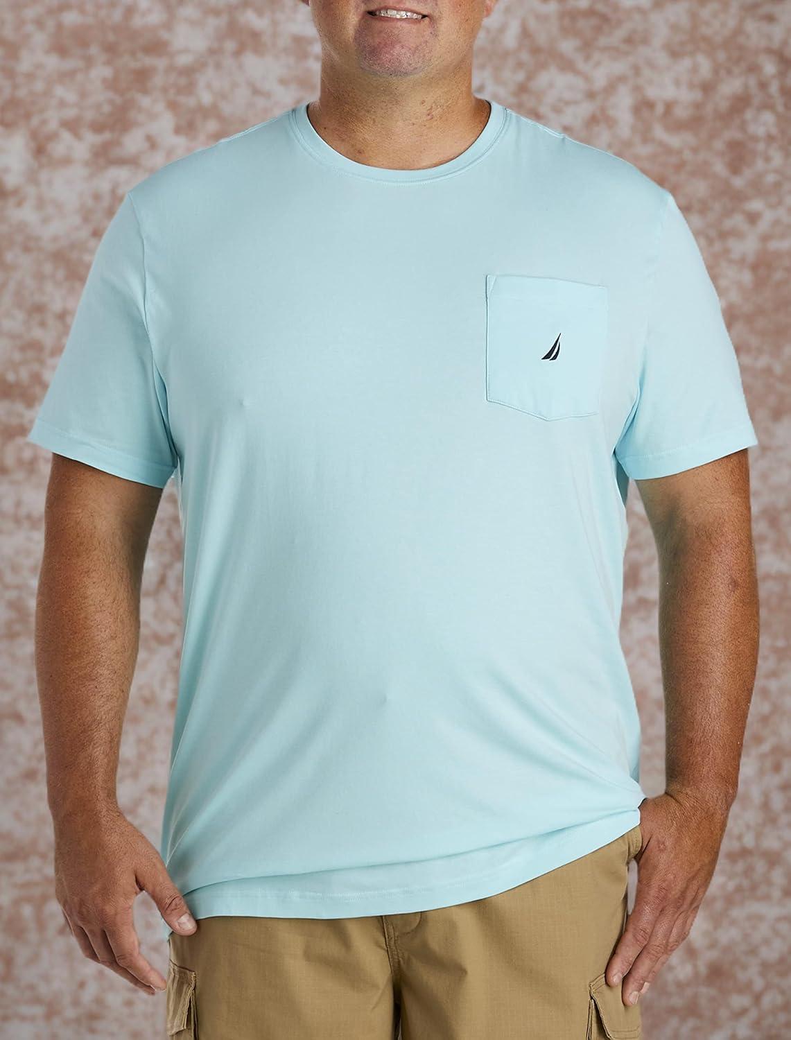 imageNautica Mens Classic Fit Pocket TShirtBright Aqua