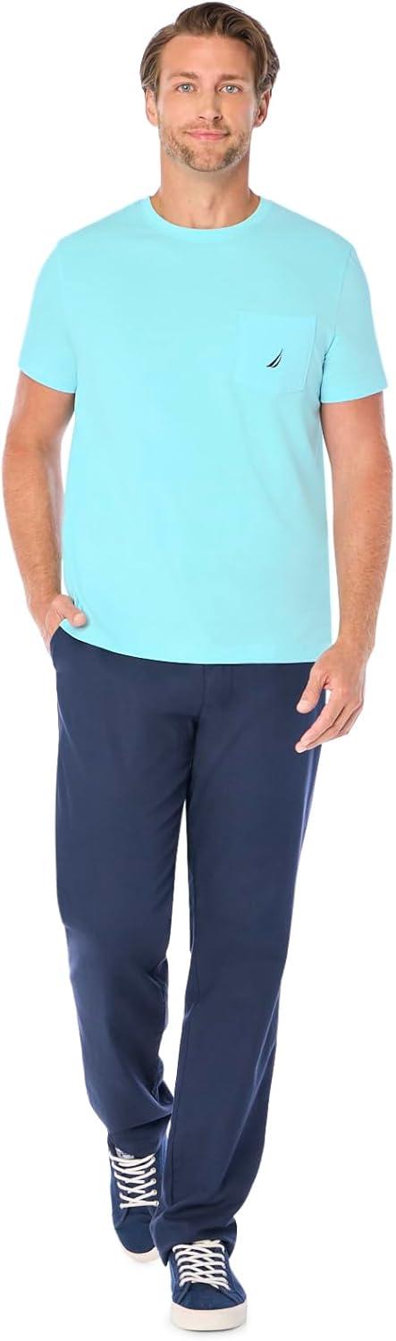 imageNautica Mens Classic Fit Pocket TShirtBright Aqua Blue