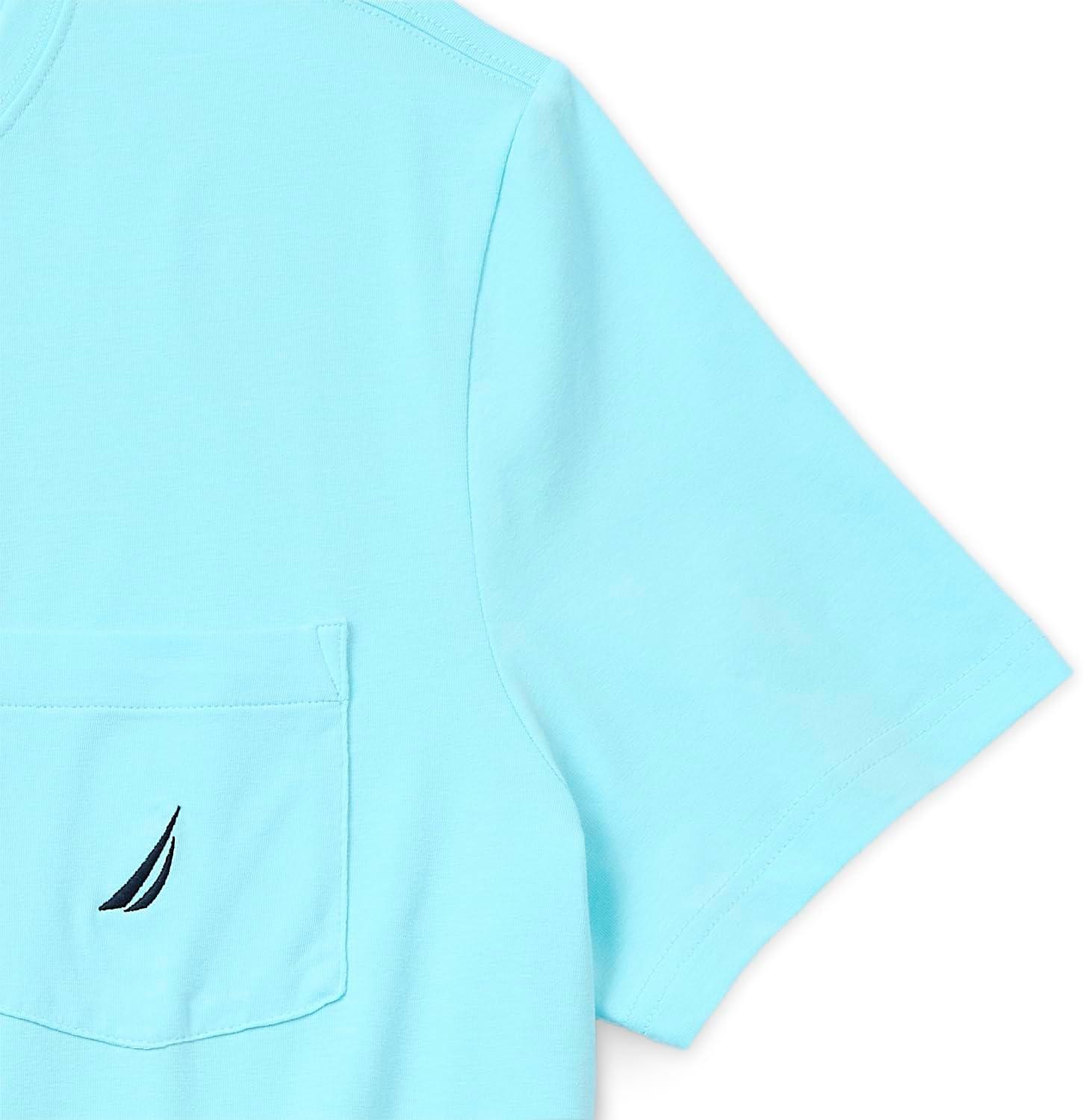 imageNautica Mens Classic Fit Pocket TShirtBright Aqua Blue