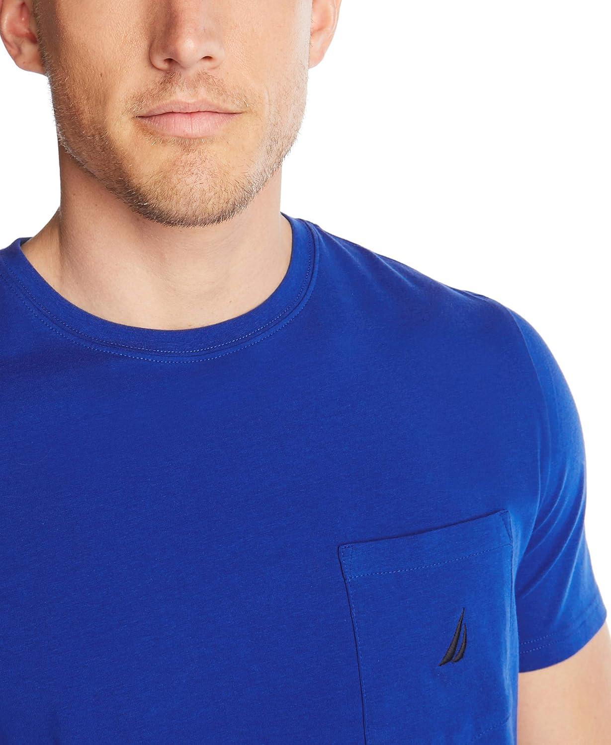 imageNautica Mens Classic Fit Pocket TShirtBright Cobalt