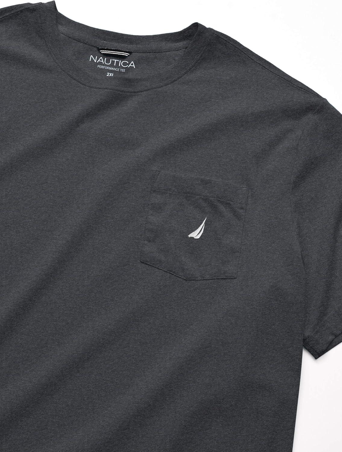 imageNautica Mens Classic Fit Pocket TShirtCharcoal Heather