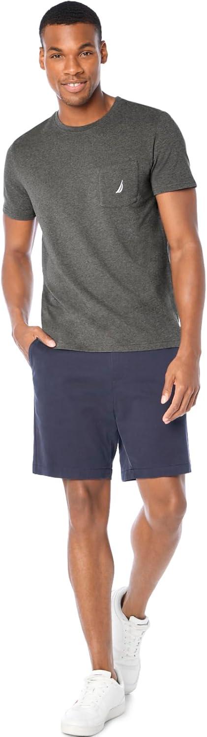 imageNautica Mens Classic Fit Pocket TShirtCharcoal Heather Light