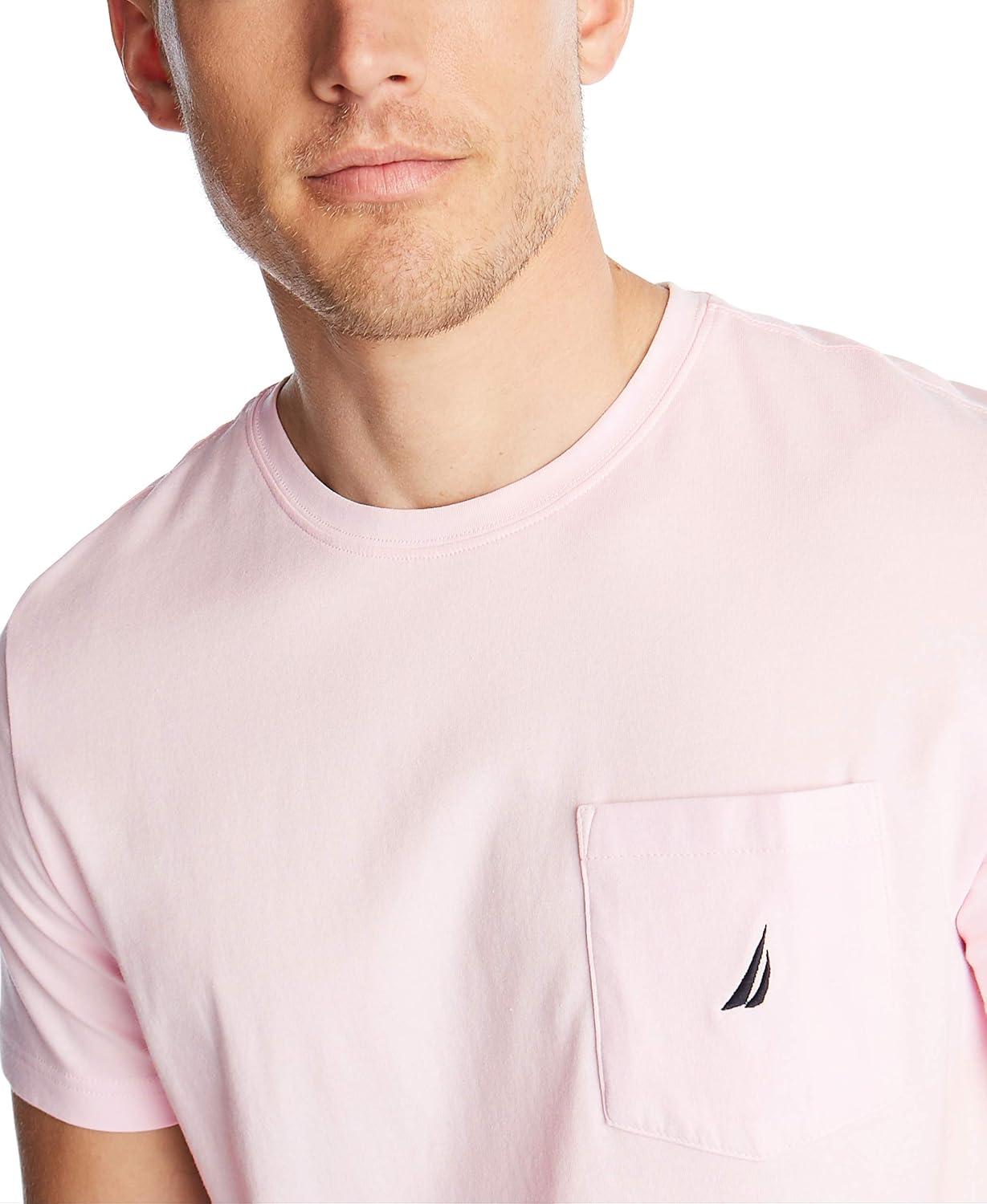 imageNautica Mens Classic Fit Pocket TShirtCradle Pink