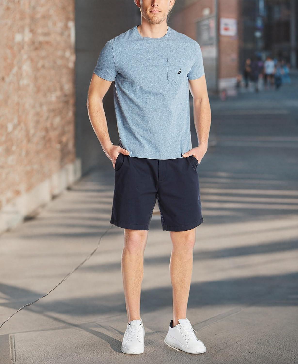 imageNautica Mens Classic Fit Pocket TShirtDeep Anchor Heather