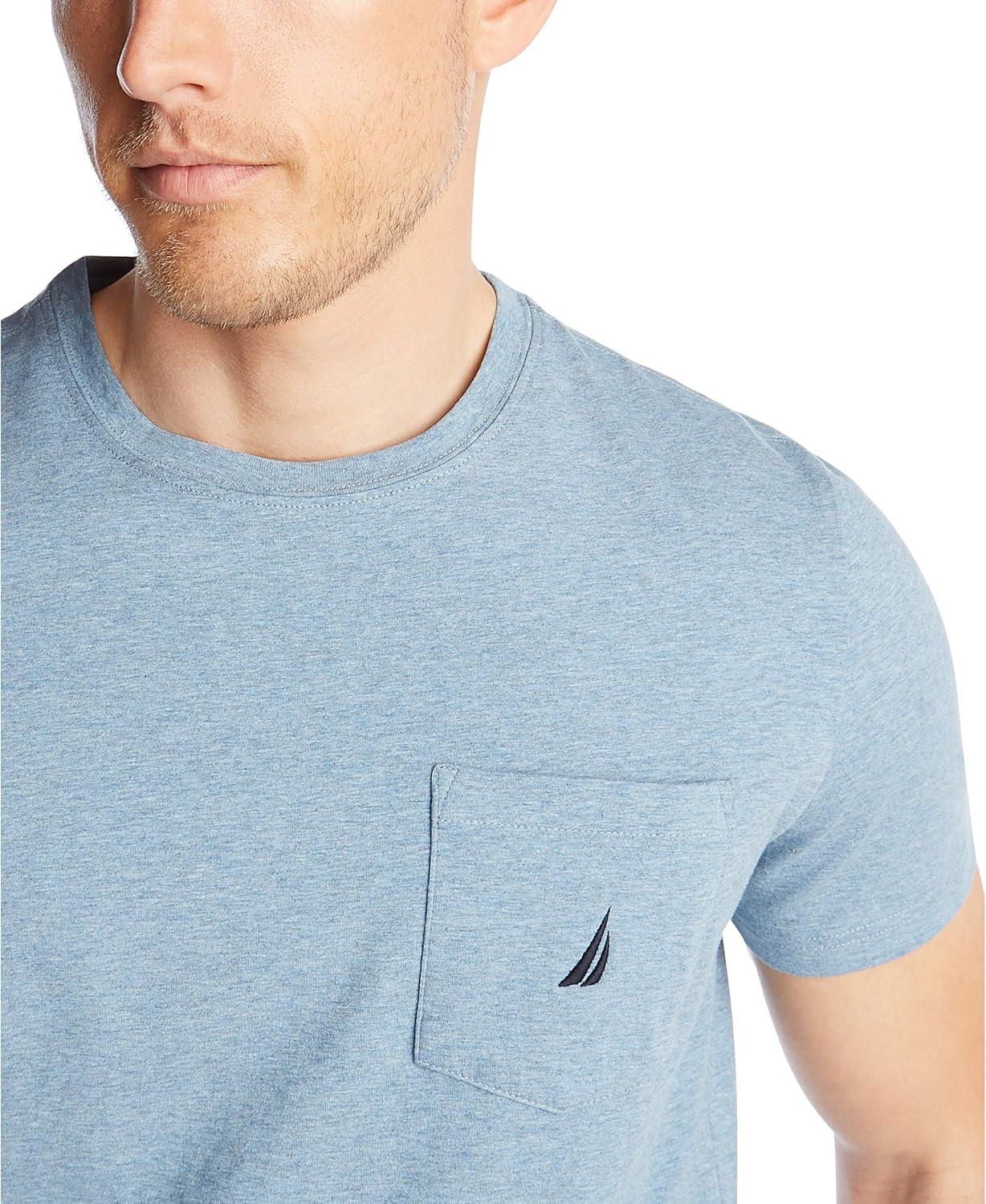 imageNautica Mens Classic Fit Pocket TShirtDeep Anchor Heather