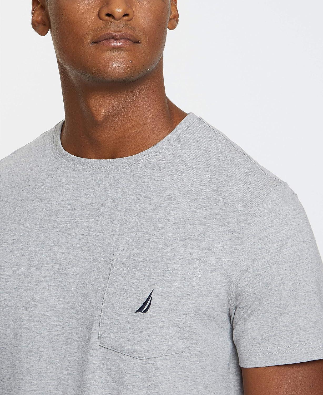 imageNautica Mens Classic Fit Pocket TShirtGrey Heather