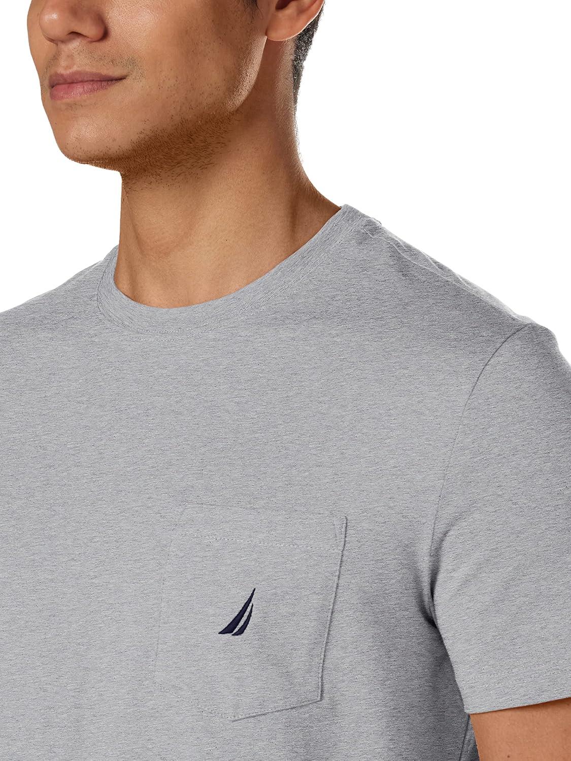 imageNautica Mens Classic Fit Pocket TShirtGrey Heather