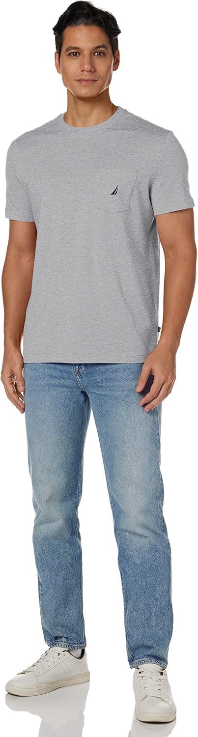 imageNautica Mens Classic Fit Pocket TShirtGrey Heather