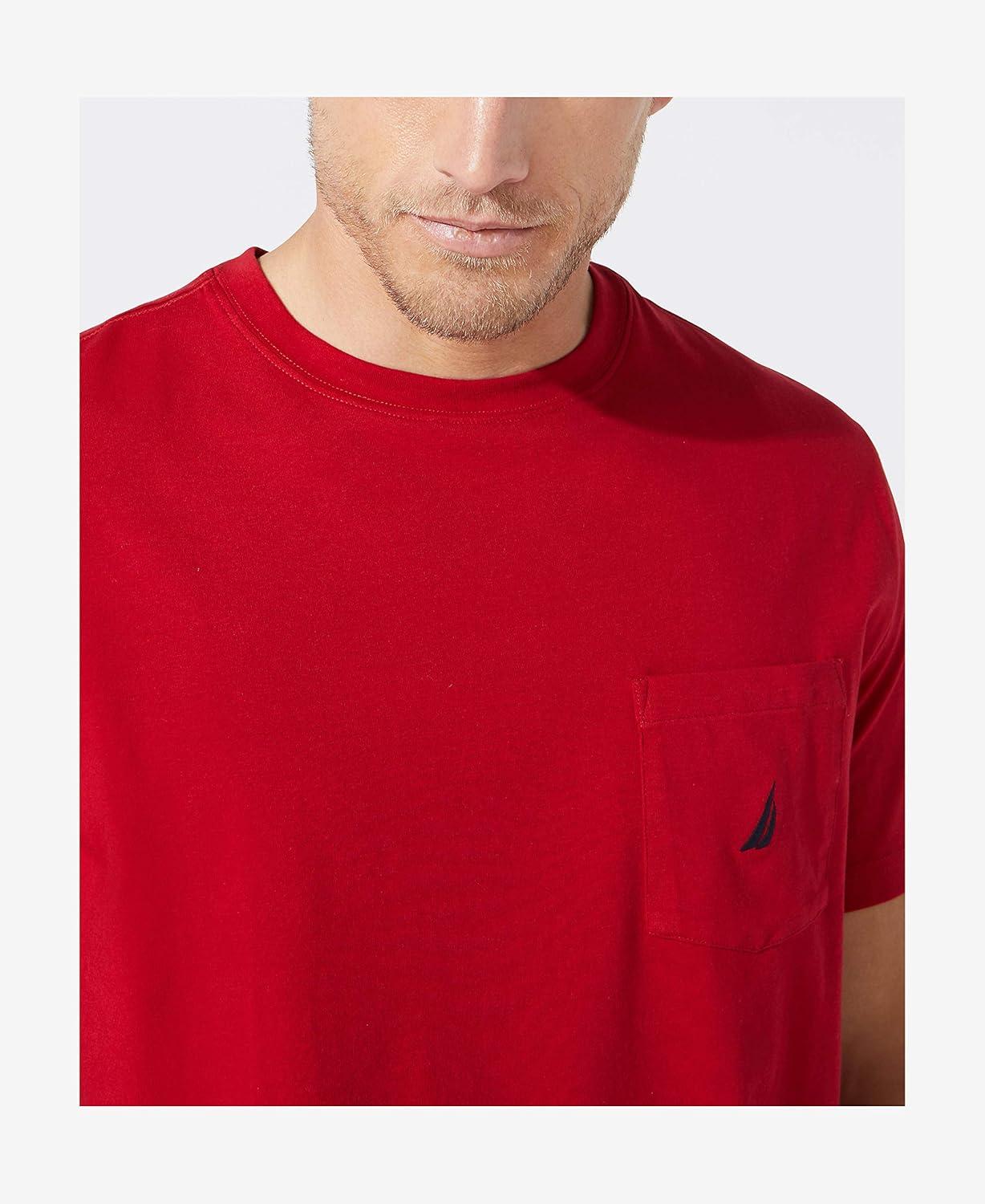 imageNautica Mens Classic Fit Pocket TShirtNautica Red