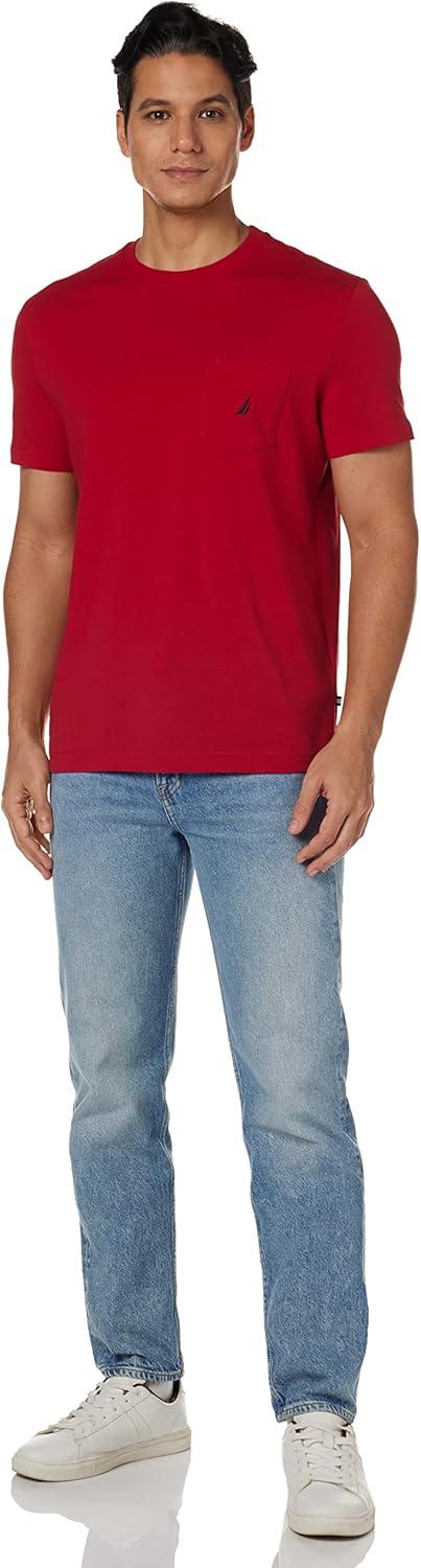 imageNautica Mens Classic Fit Pocket TShirtNautica Red