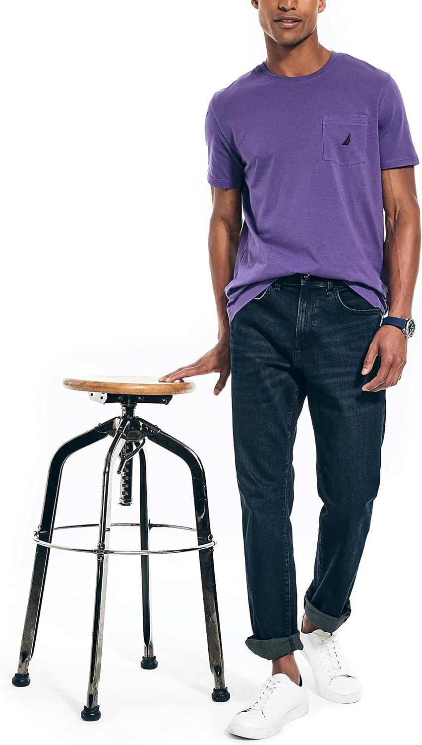 imageNautica Mens Classic Fit Pocket TShirtNeptune Purple