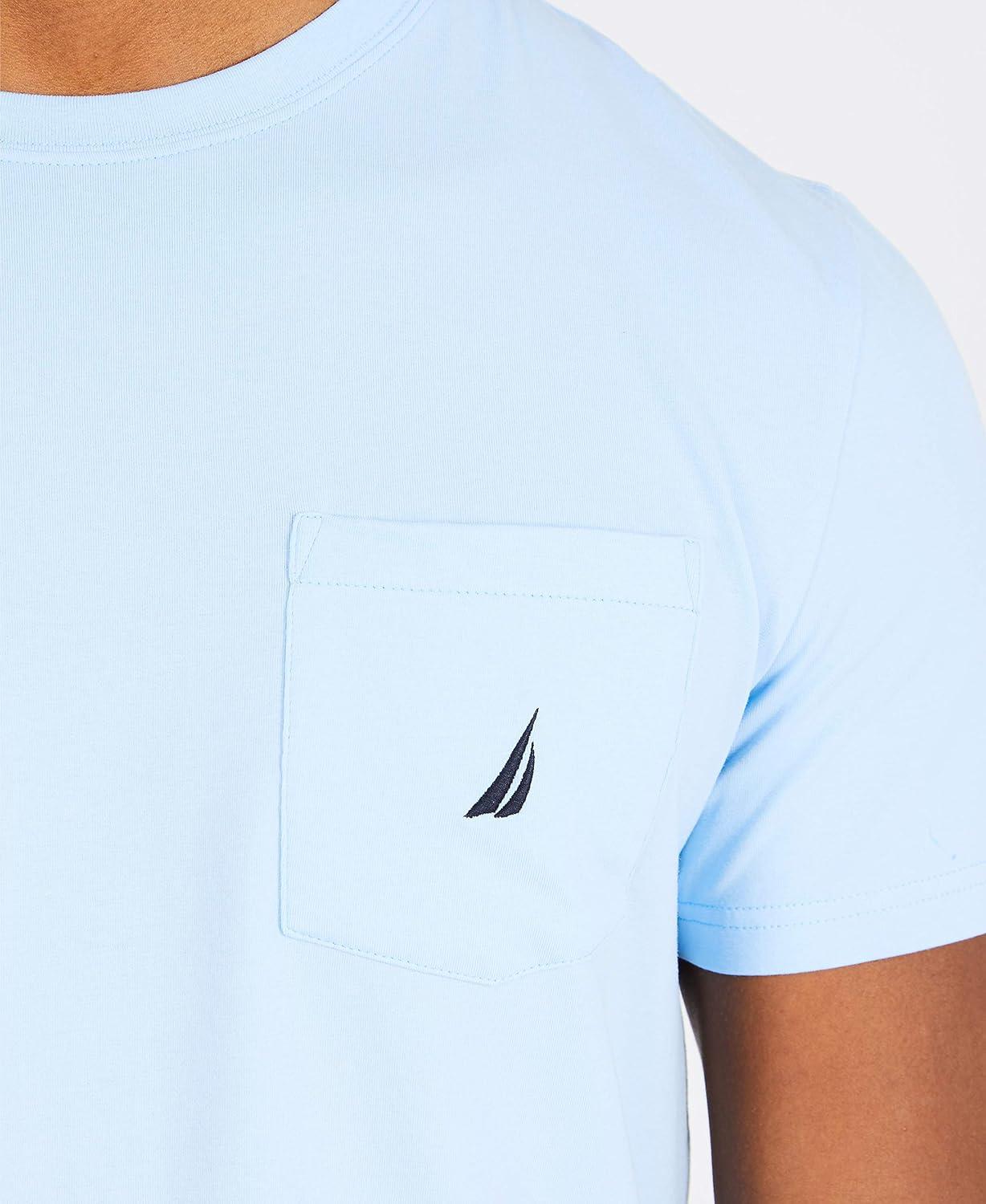 imageNautica Mens Classic Fit Pocket TShirtNoon Blue