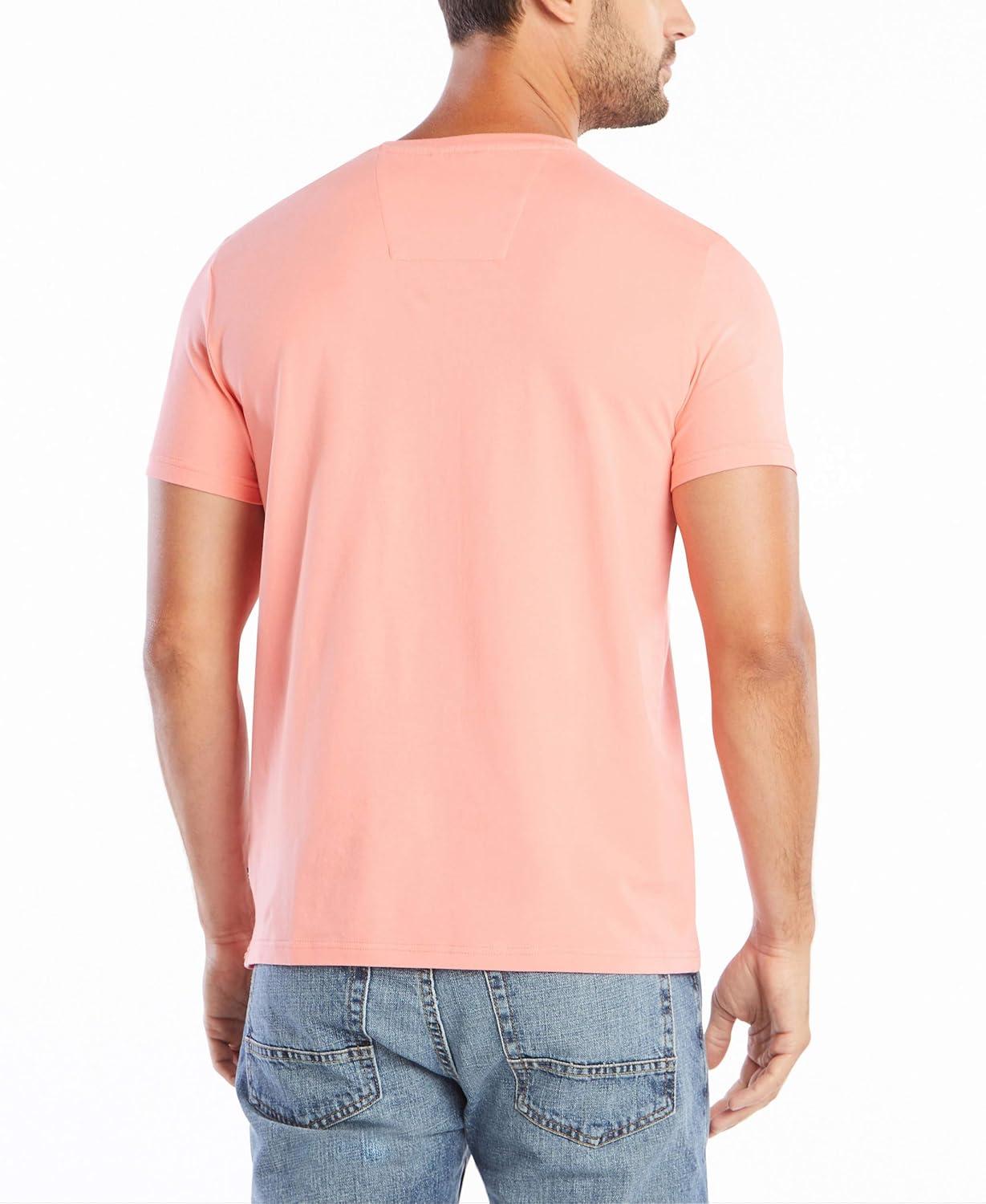 imageNautica Mens Classic Fit Pocket TShirtPale Coral Red
