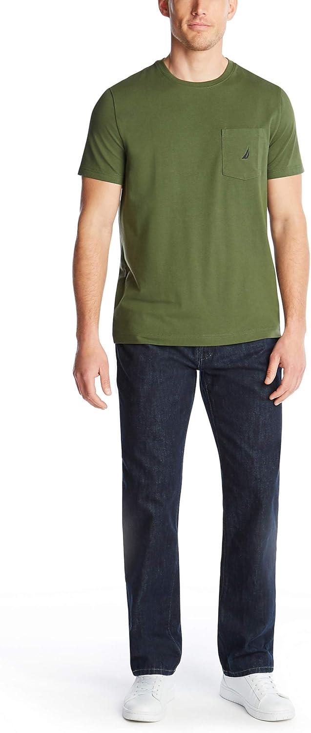 imageNautica Mens Classic Fit Pocket TShirtPine Forest Green