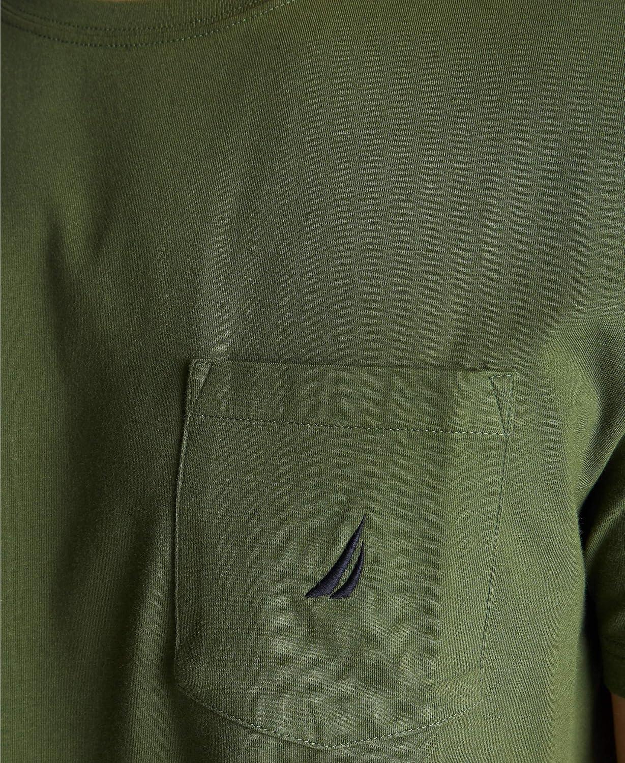 imageNautica Mens Classic Fit Pocket TShirtPine Forest Green