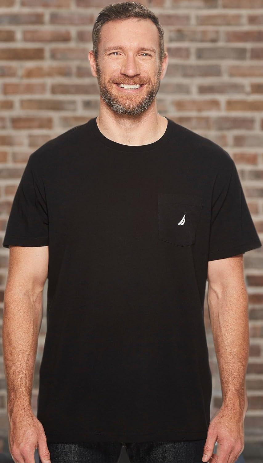 imageNautica Mens Classic Fit Pocket TShirtTrue Black