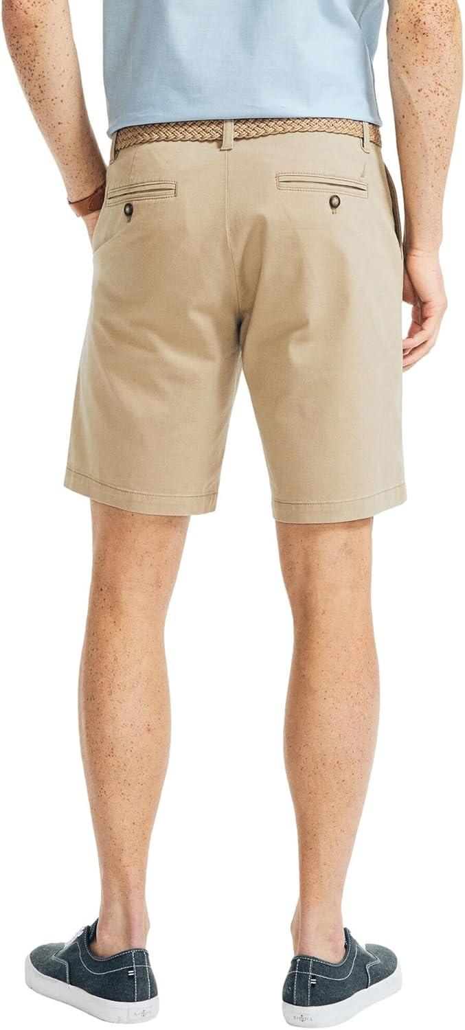 imageNautica Mens Cotton Twill Flat Front Chino ShortNew Khaki