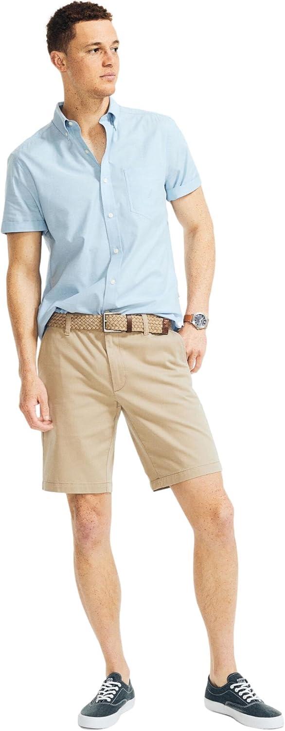 imageNautica Mens Cotton Twill Flat Front Chino ShortNew Khaki