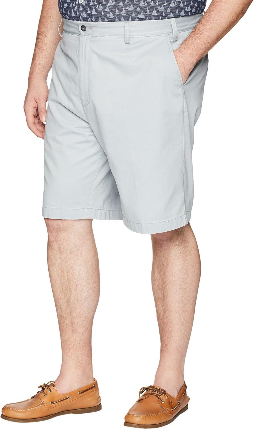 imageNautica Mens Cotton Twill Flat Front Chino ShortTrue Quarry