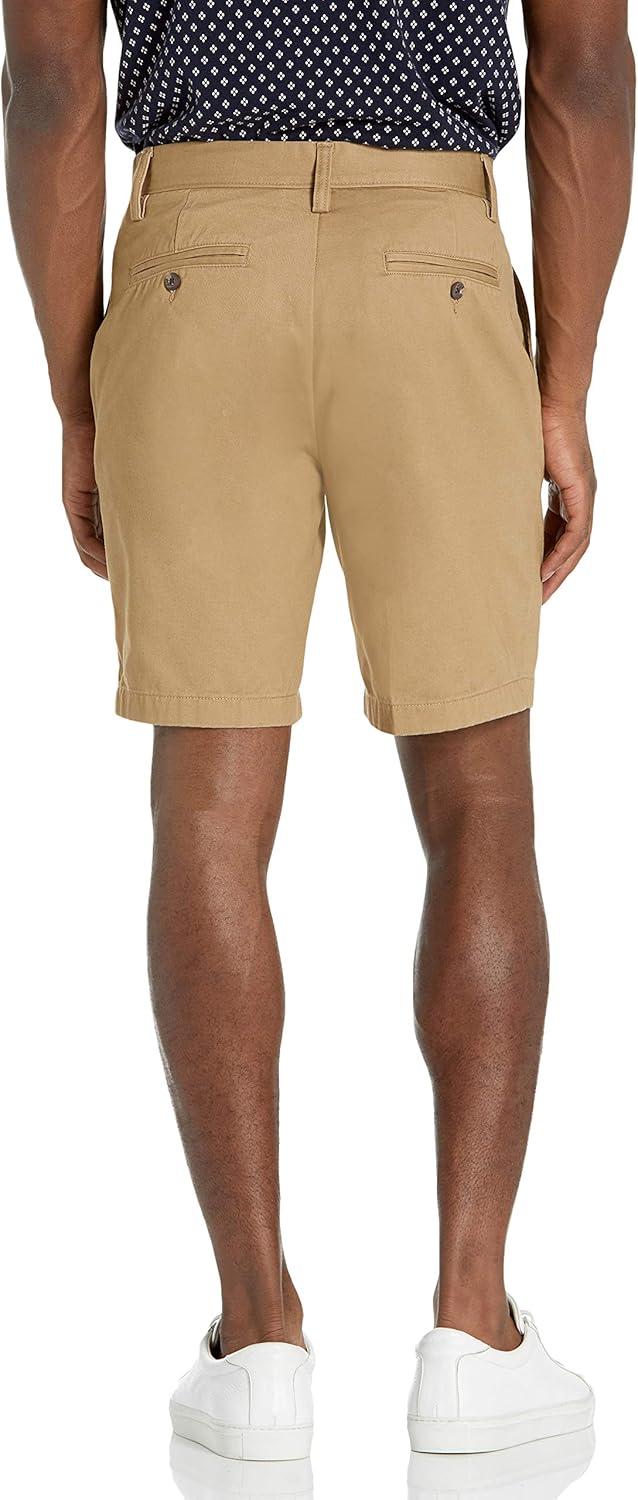 imageNautica Mens Cotton Twill Flat Front Chino ShortTuscan Tan