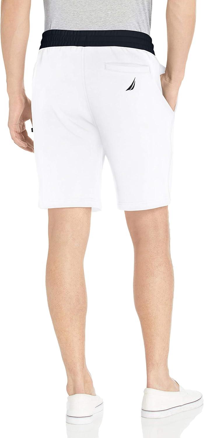 imageNautica Mens Fleece Knit Logo ShortsBright White