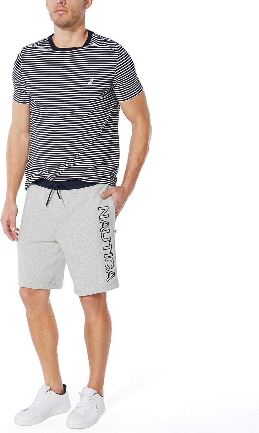 imageNautica Mens Fleece Logo ShortsGrey Heather