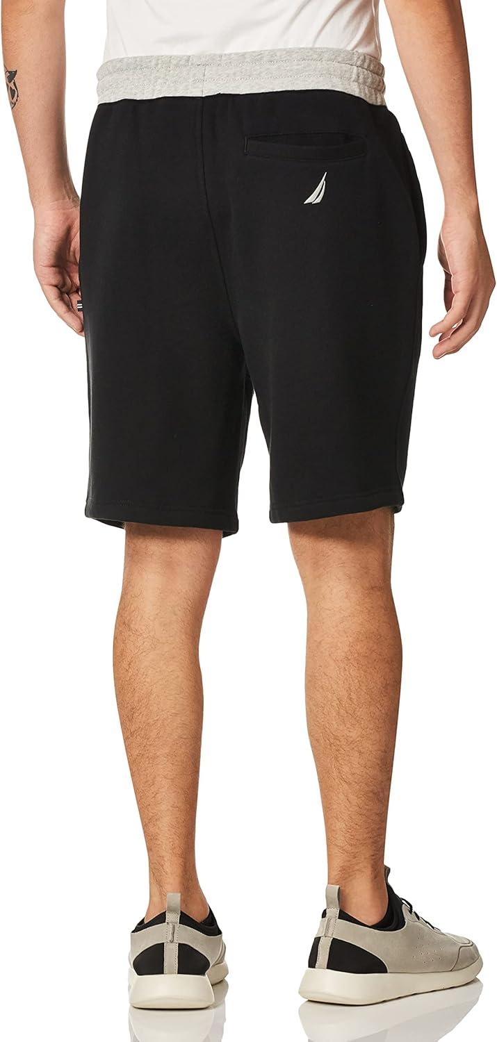imageNautica Mens Fleece Logo ShortsTrue Black