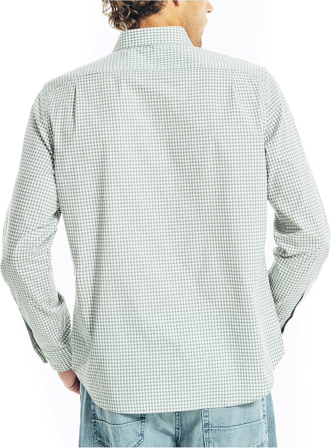 imageNautica Mens Gingham Poplin ShirtSea Spray