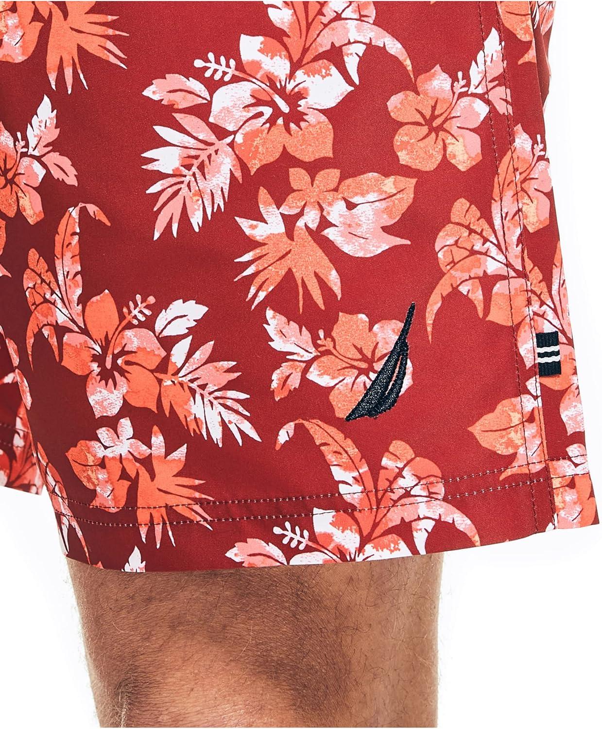 imageNautica Mens Standard Sustainably Crafted 8quot Swim ShortNautica Red