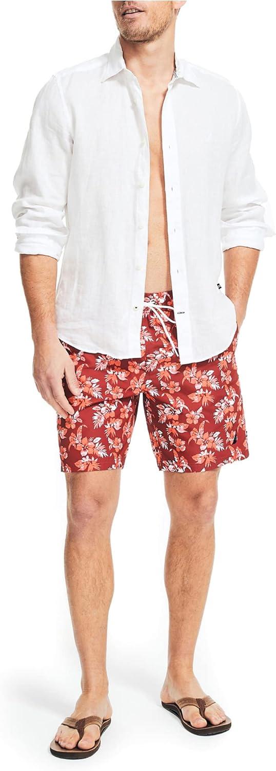 imageNautica Mens Standard Sustainably Crafted 8quot Swim ShortNautica Red