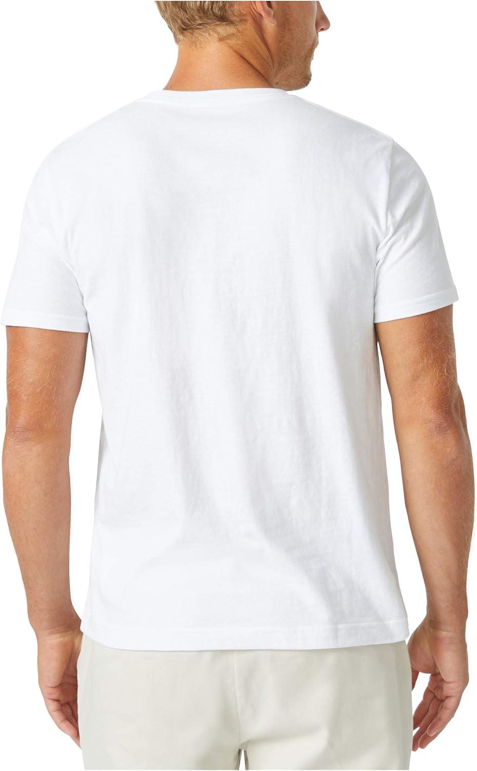 imageNautica Mens Sustainably Crafted Logo Signal Flag Graphic TShirtBright White