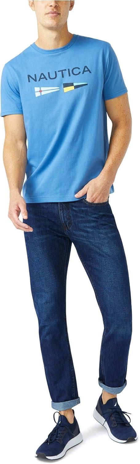 imageNautica Mens Sustainably Crafted Logo Signal Flag Graphic TShirtDelft