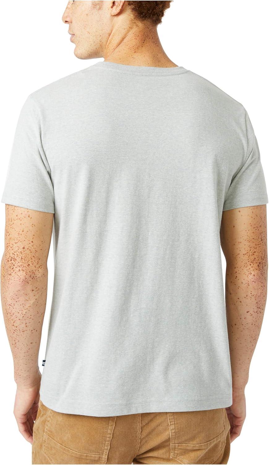 imageNautica Mens Sustainably Crafted Logo Signal Flag Graphic TShirtGrey Heather