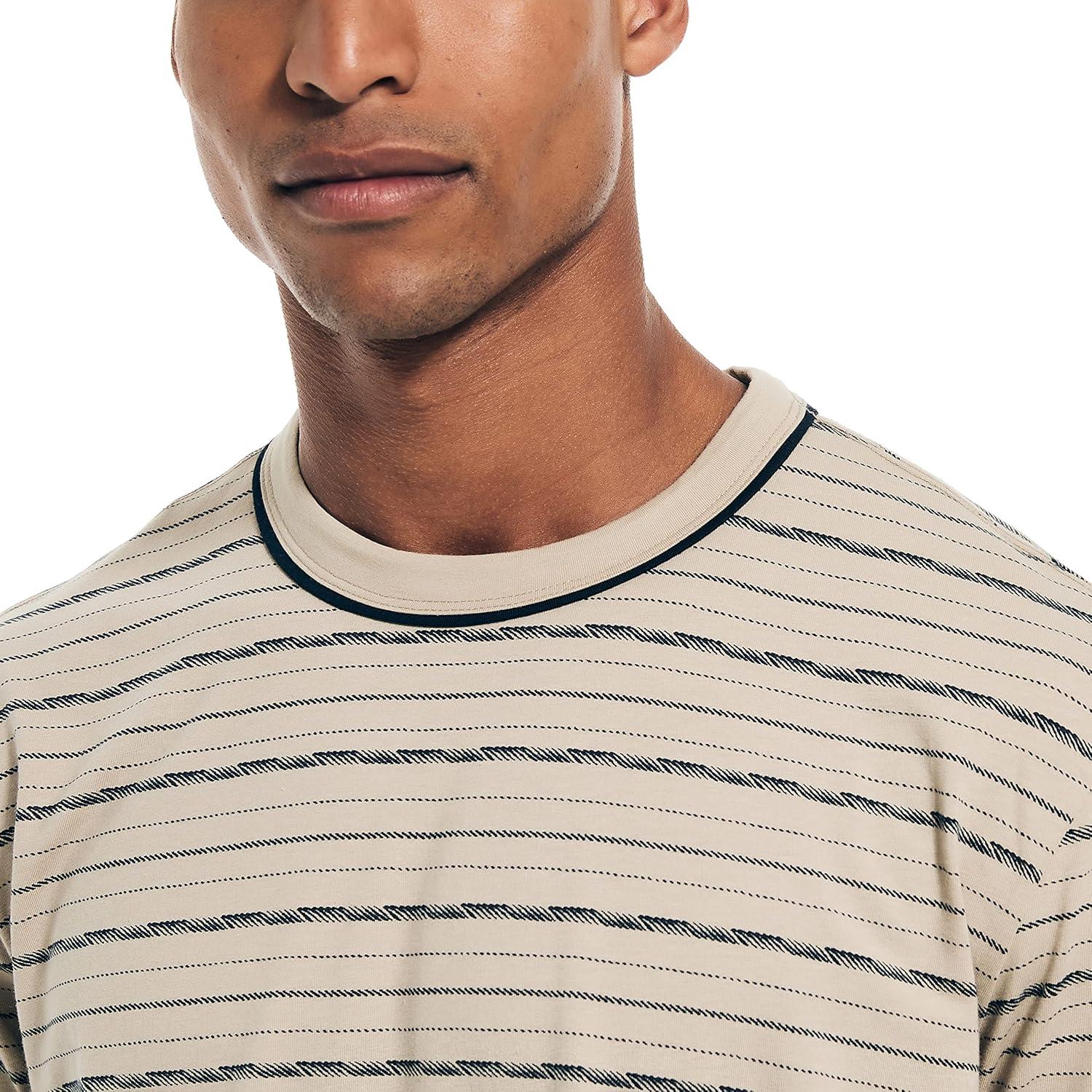 imageNautica Mens Sustainably Crafted Striped TShirtFlagstone