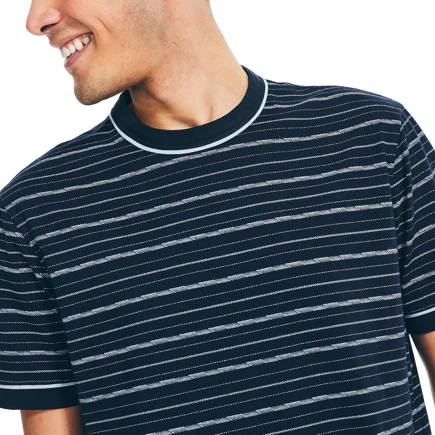 imageNautica Mens Sustainably Crafted Striped TShirtNavy