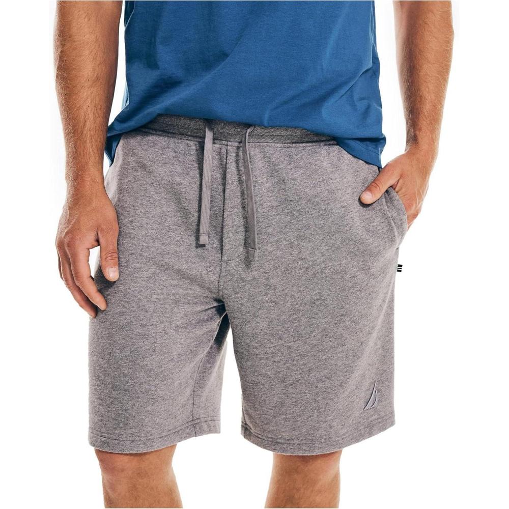 imageNautica Mens 9quot Solid Fleece ShortStone Grey Heather