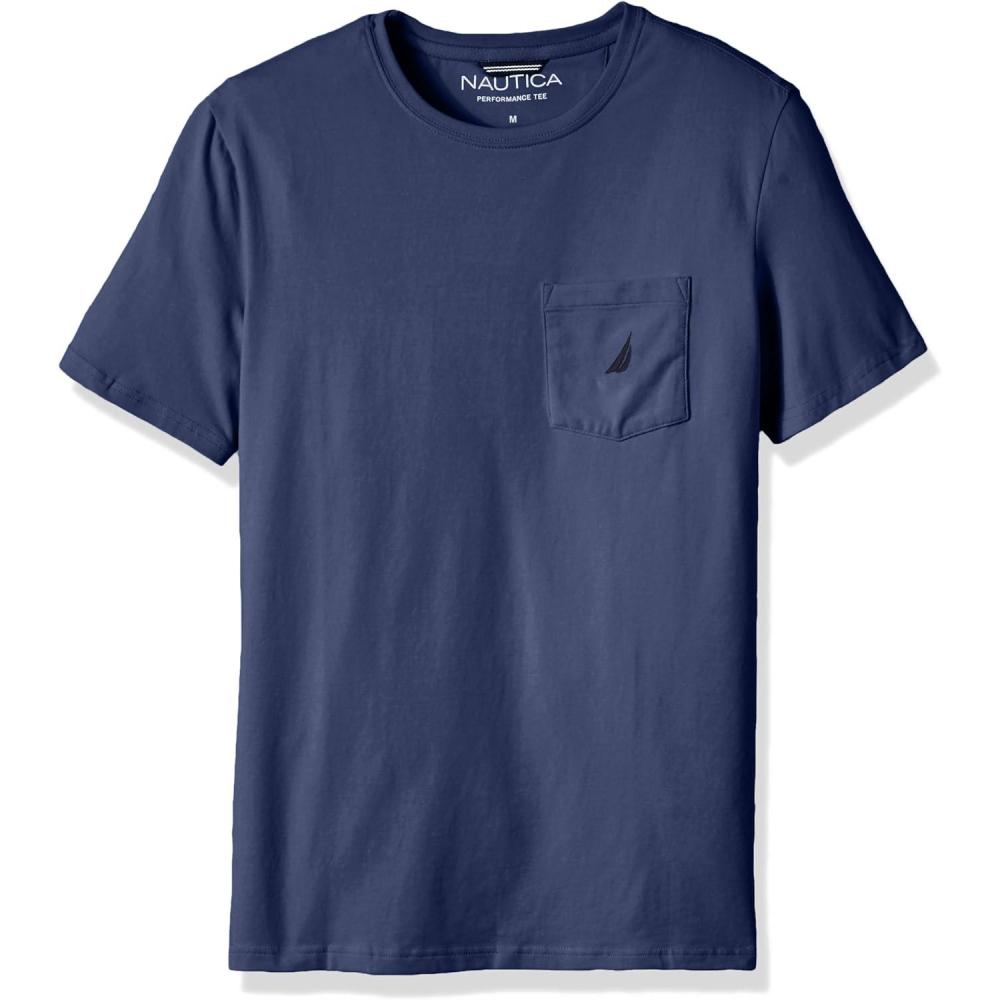 imageNautica Mens Classic Fit Pocket TShirtBlue Indigo