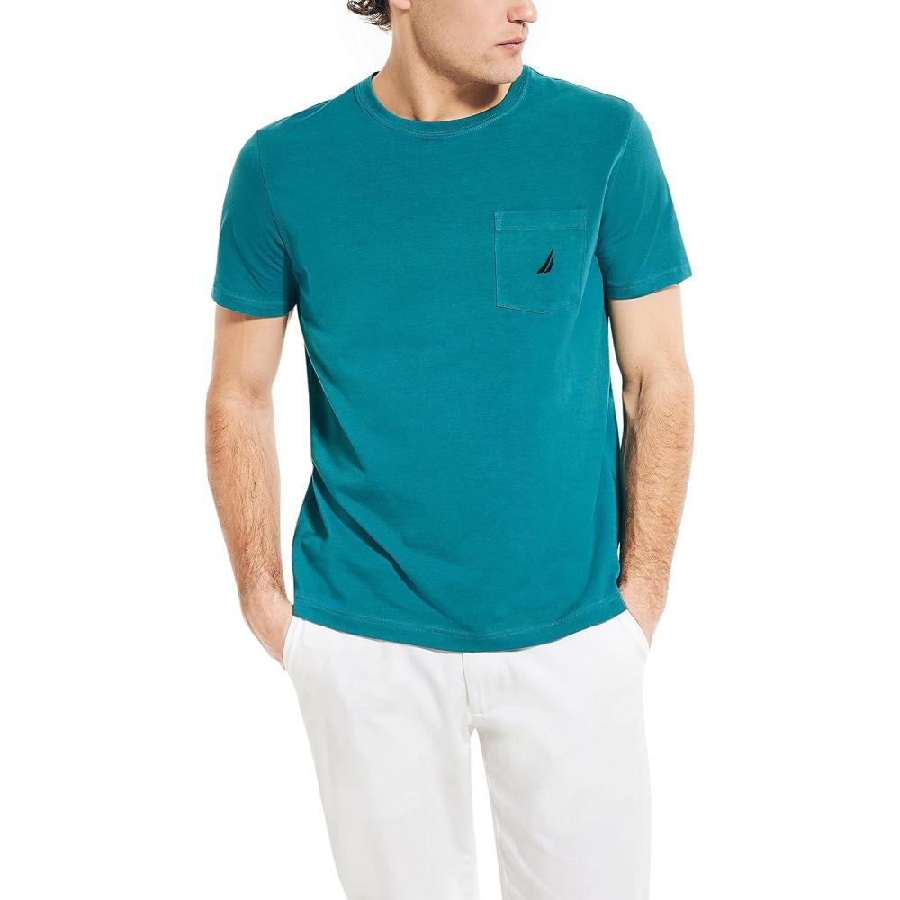 imageNautica Mens Classic Fit Pocket TShirtHarbor Jade
