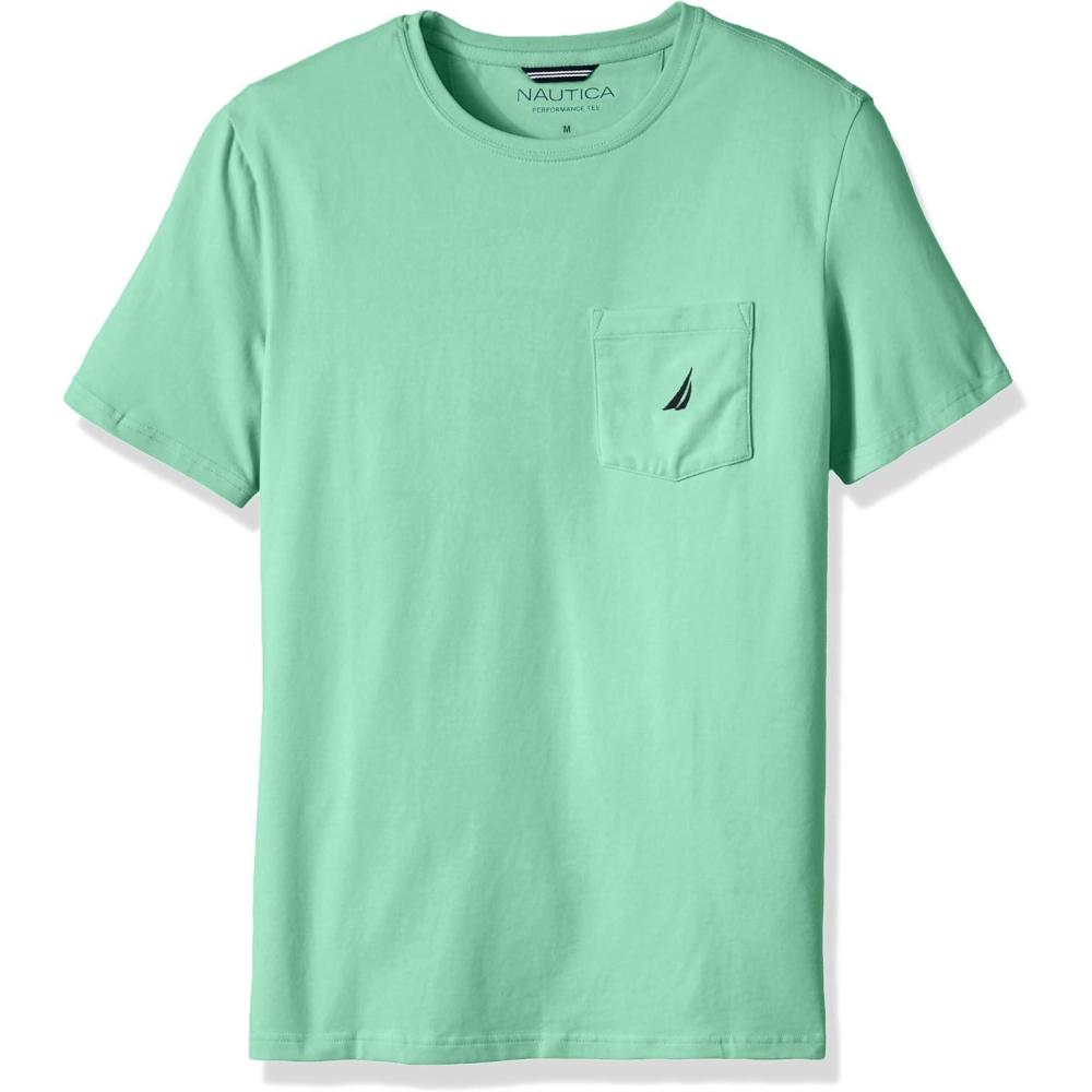 imageNautica Mens Classic Fit Pocket TShirtMint Spring