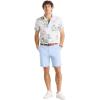 imageNautica Mens Classic Fit Flat Front Stretch Solid Chino 85quot Deck ShortsCerulean Blue