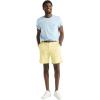 imageNautica Mens Classic Fit Flat Front Stretch Solid Chino 85quot Deck ShortsYellow Snapdragon
