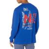 imageNautica Mens Sustainably Crafted Graphic LongSleeve Pocket TShirtBright Cobalt