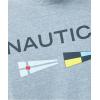 imageNautica Mens Sustainably Crafted Logo Signal Flag Graphic TShirtDeep Anchor Heather