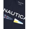 imageNautica Mens Sustainably Crafted Logo Signal Flag Graphic TShirtNavy