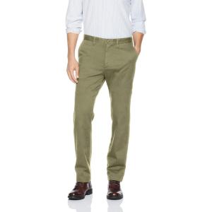 imageNautica Mens Classic Fit Flat Front Stretch Chino Deck PantHillside Olive