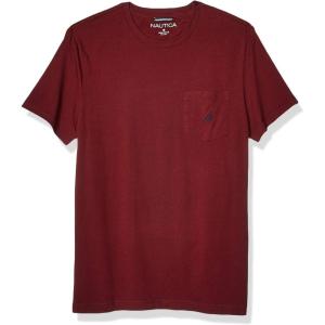 imageNautica Mens Classic Fit Pocket TShirtBurgundy Red