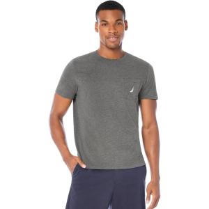 imageNautica Mens Classic Fit Pocket TShirtCharcoal Heather Light